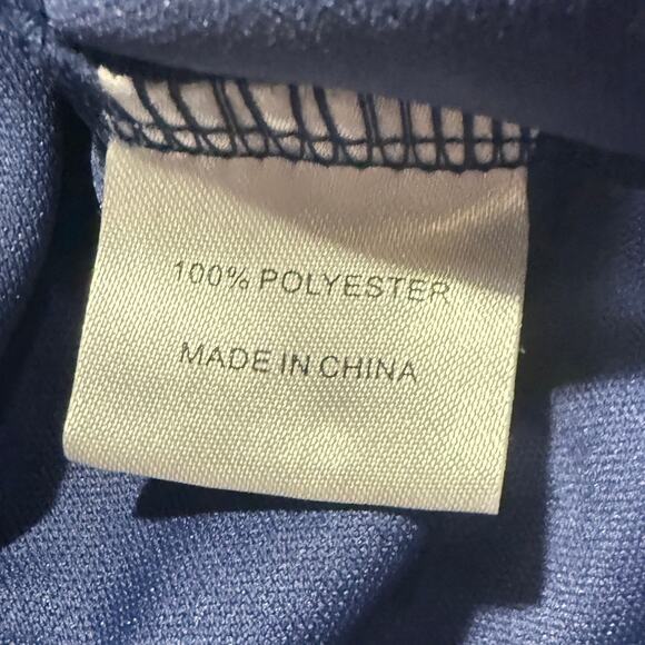 Pink Lily Navy Blue Floral Lace Halter Bodycon Dress Cocktail Midi Large NEW - Picture 9 of 9